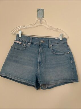 Calvin Klein High-Rise Denim Mini Shorts